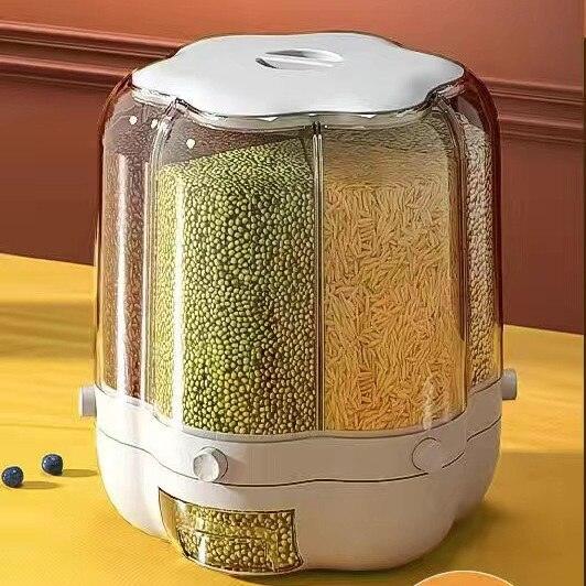 Lisslune | Innovative Rotating Grain Storage Container - Seamless Kitchen Organization Solution