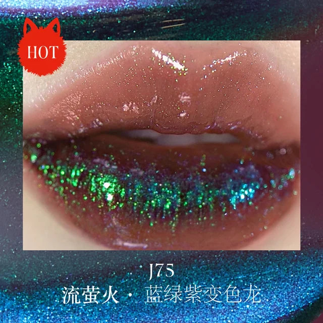 Rynx | Liaozhai Lipgloss Pearl Chameleon Shimmer Lip Tint Long-lasting Moisturizing Lipstick 3.5g Halloween Dark Cosmetics