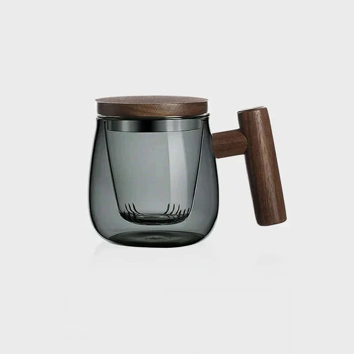 Lisslune | Ultramodern Glass Tea Cup with Filter and Lid