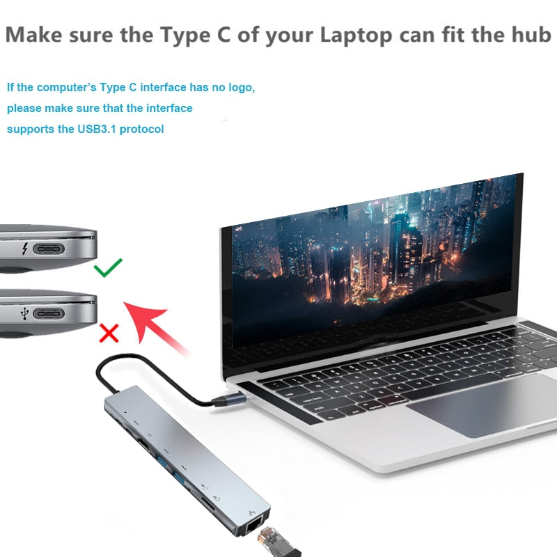 Lisslune | Thunderbolt 3 USB-C Hub with HDMI, PD, SD/TF for MacBook Air M1 and iPad Pro