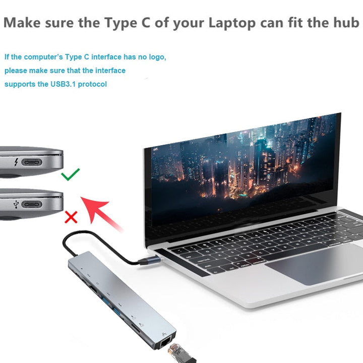 Lisslune | Thunderbolt 3 USB-C Hub with HDMI, PD, SD/TF for MacBook Air M1 and iPad Pro