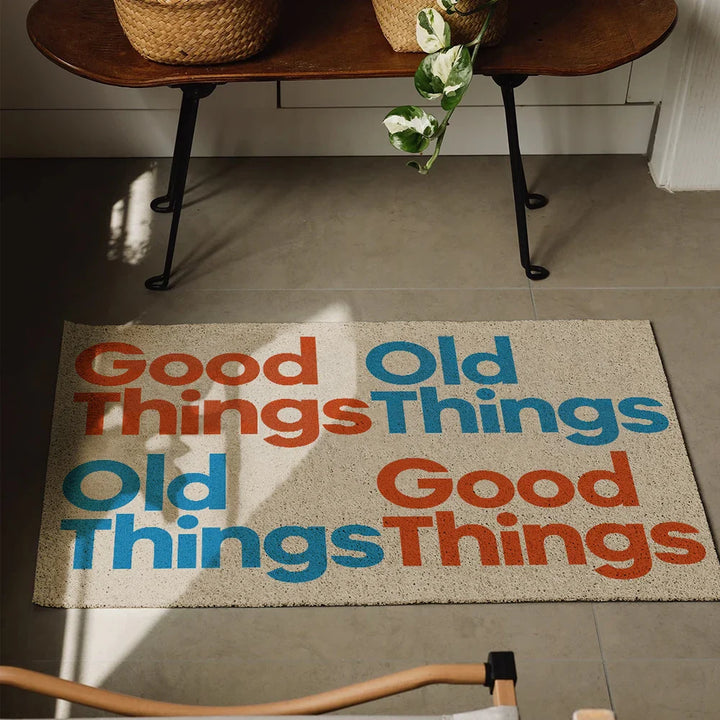 Rynx | Letter PVC Doormat Nordic Cuttable House Entrance Welcome Mat Chic Rug Anti Dust Pad Outdoor Aesthetic Home Room Decor