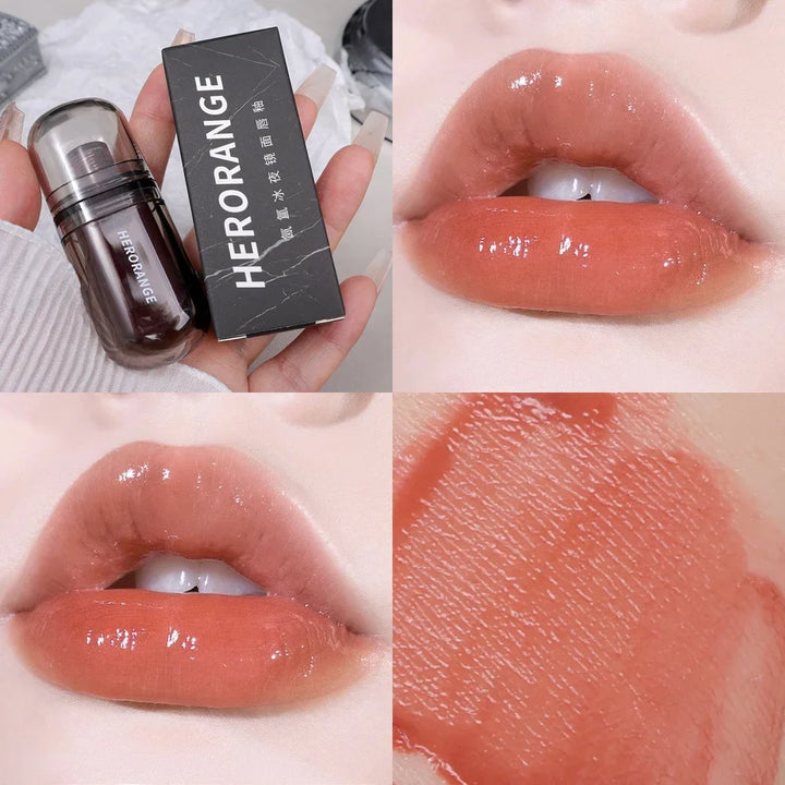 Rynx | Mirror Jelly Glass Lip Gloss Moisturizing, non-sticky Lip Tint Lip Plumper Mirror Water Liquid Lipstick Women Makeup Cosmetics