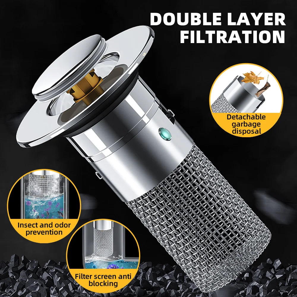 Lisslune | Pop-up Anti Clogging Drain Sink Strainer Filter