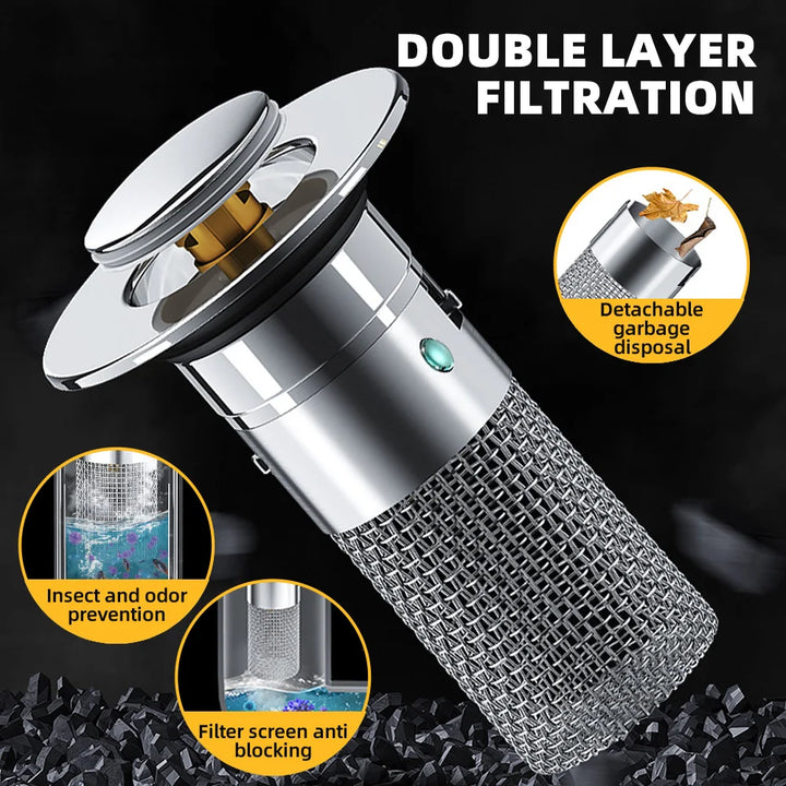 Lisslune | Pop-up Anti Clogging Drain Sink Strainer Filter