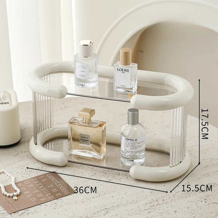 Rynx | Acrylic Perfume Storage Organizer Shelf Multi-Layer Doll Display Stand Holder Transparent Desk Hall Storage Box Organizer