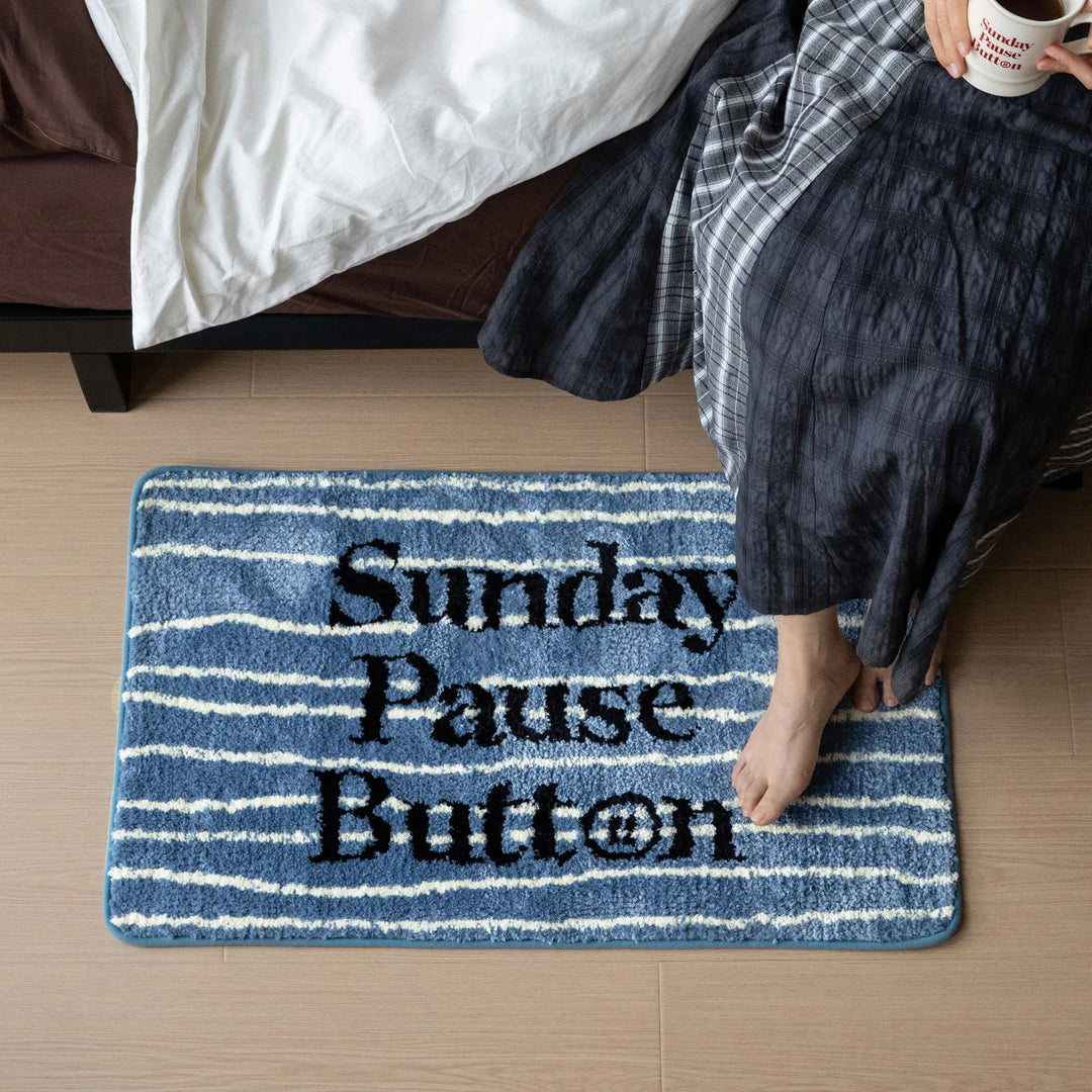 Rynx | Stylish Tufting Letter Bathroom Mat Cartoon Dog Bath Rug Carpet Entrance Doormat Floor Anti-Slip Foot Cushion Aesthetic Home Decor