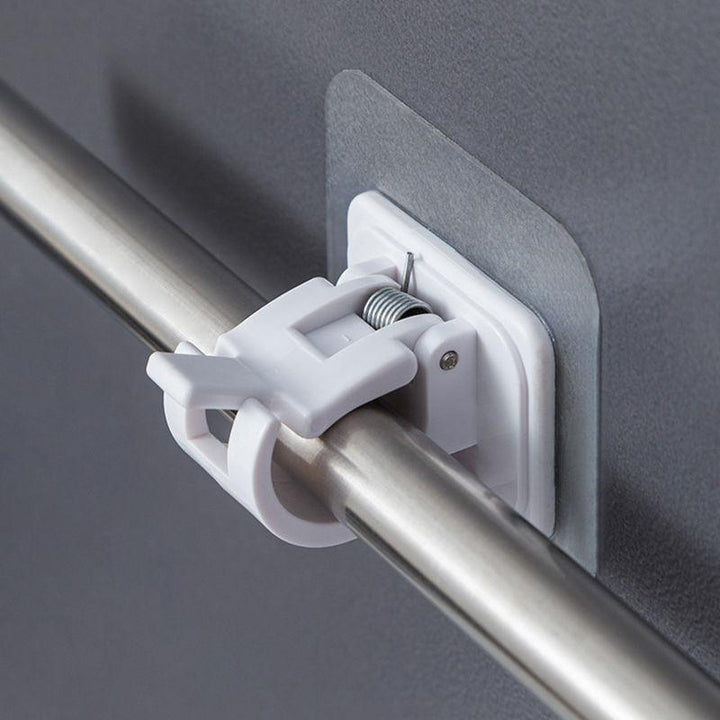 Lisslune | Robust waterproof curtain rod brackets with easy peel-and-stick installation