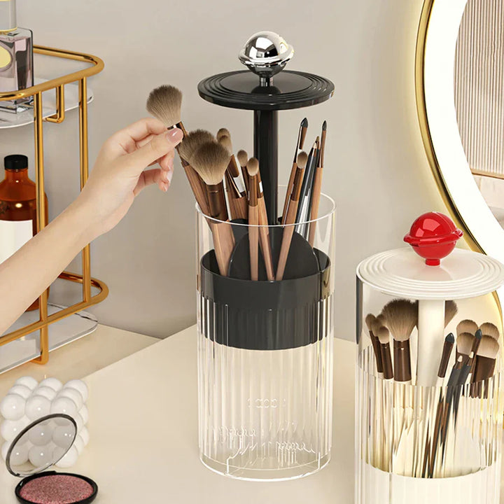 Lisslune | Auto Lift & Luxe Makeup Brush Organizer