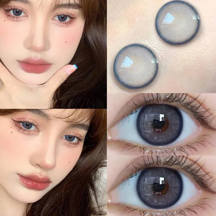 Lisslune | 2pcs Red Anime Color Contact Lenses for Eyes with Diopter Myopic Students Cosmetics Annual Beauty Pupil New Free Shipping