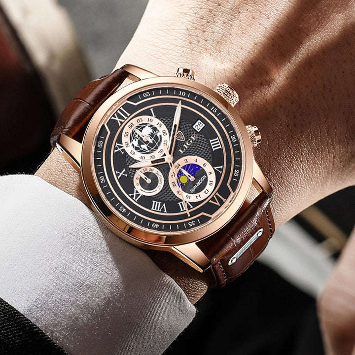 Lisslune | Classic Chronograph Men’s Watch | Stylish & Functional Luxury Wristwatch for Every Occasion