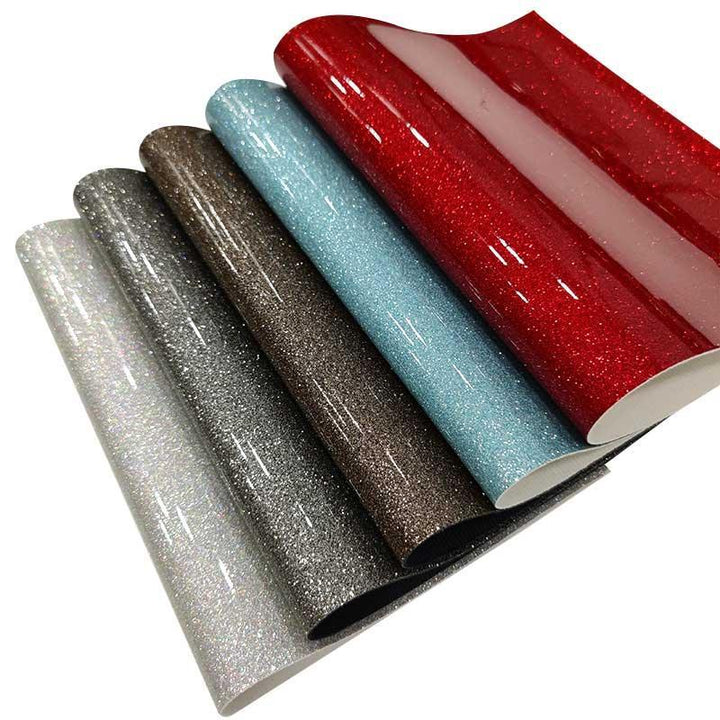 Lisslune | Glamorous Sparkle PU Synthetic Leather Craft Sheet with Mirror Finish