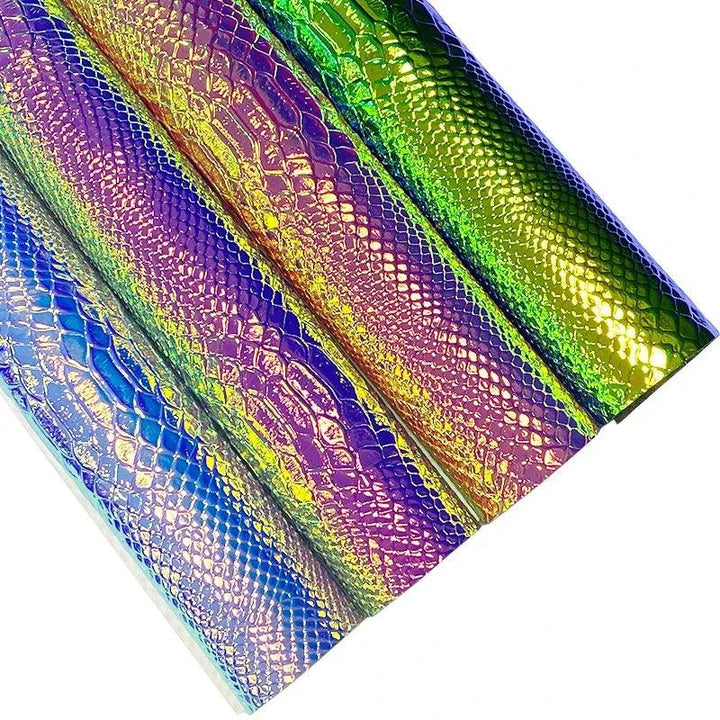 Lisslune | Iridescent Dragon Scale Leather for enchanting DIY creations