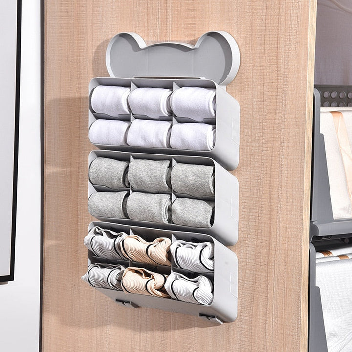 Lisslune | Self-Adhesive Stackable Wall Cloth Organizer Shelf