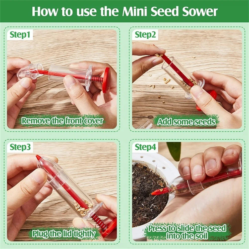 Lisslune | Needle Seed Spreader for Garden – Precise Plant Seed Dispenser for Even Seeding