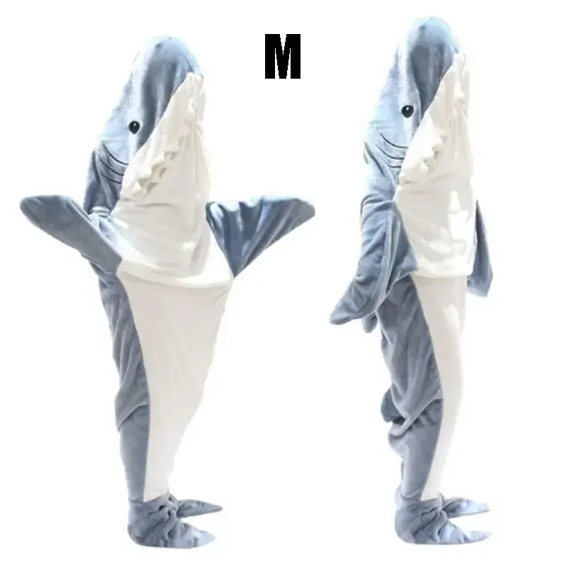 Lisslune | Snuggly Shark Cozy Hooded Onesie Blanket