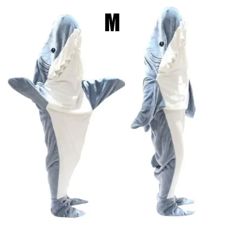 Lisslune | Snuggly Shark Cozy Hooded Onesie Blanket