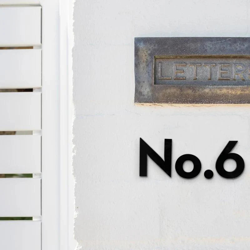 Lisslune | Stylish 3-inch self-adhesive acrylic house numbers – Choose from timeless black, elegant silver or opulent gold