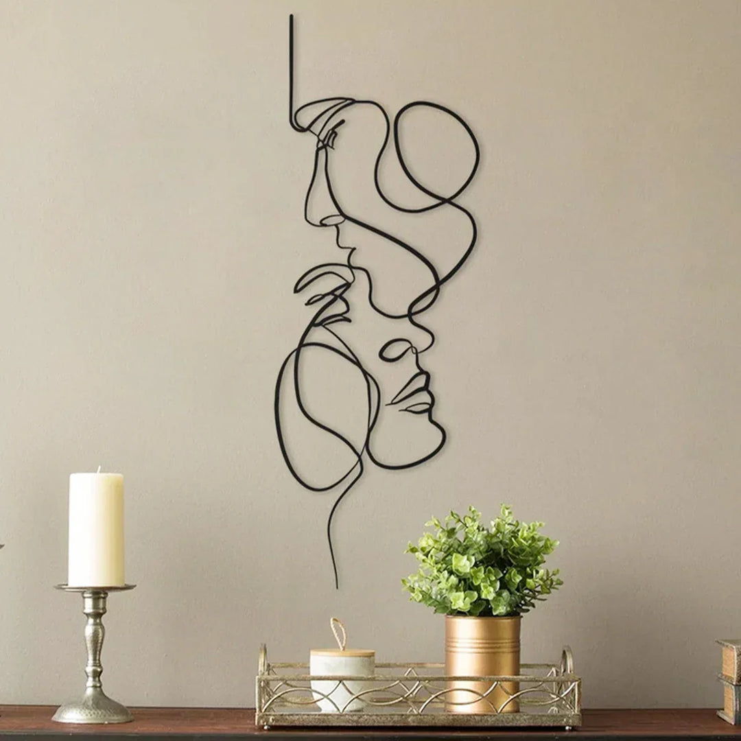 Lisslune | Black Metal Wall Art | Abstract Wall Sculpture