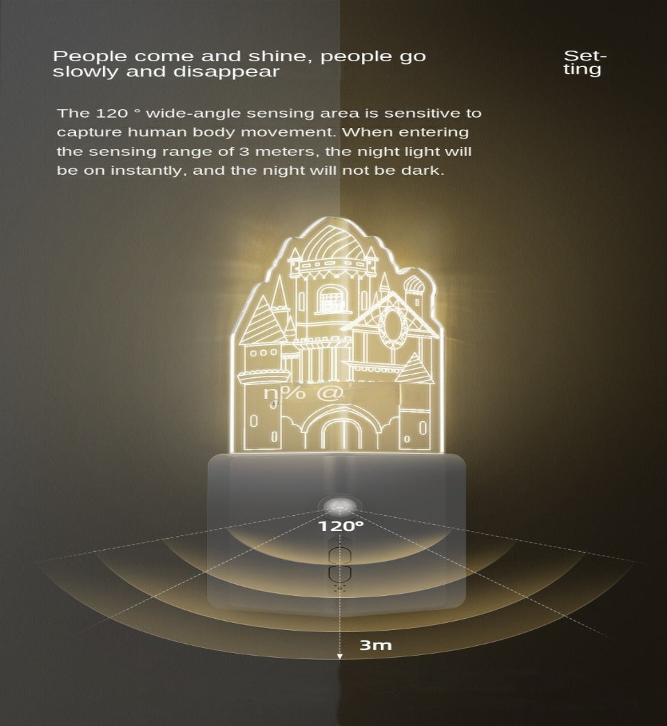 Lisslune | 3D LED Rechargeable Wall Night Lamp