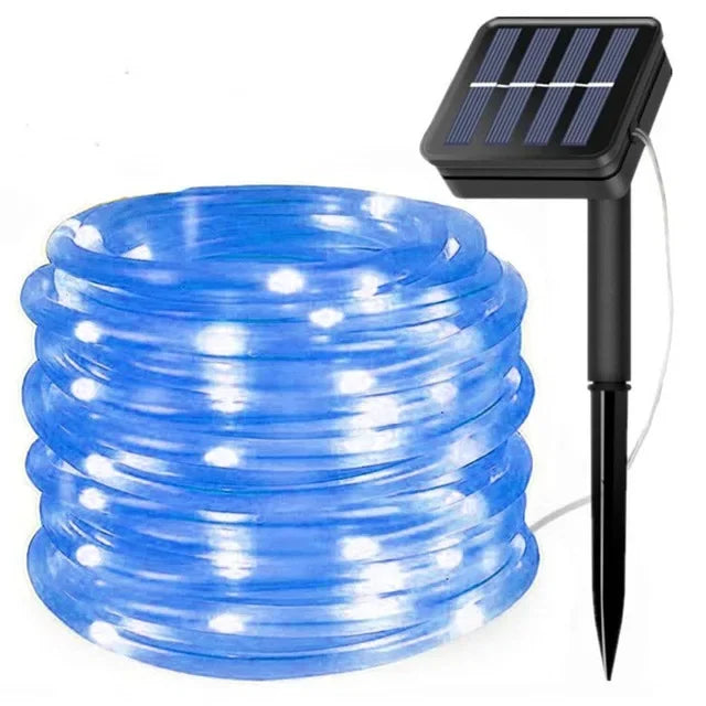 Lisslune | LED Solar String Lights - Outdoor Waterproof Lights for Christmas, Garden, Lawn, Trees, Fence, and Pathway Decor
