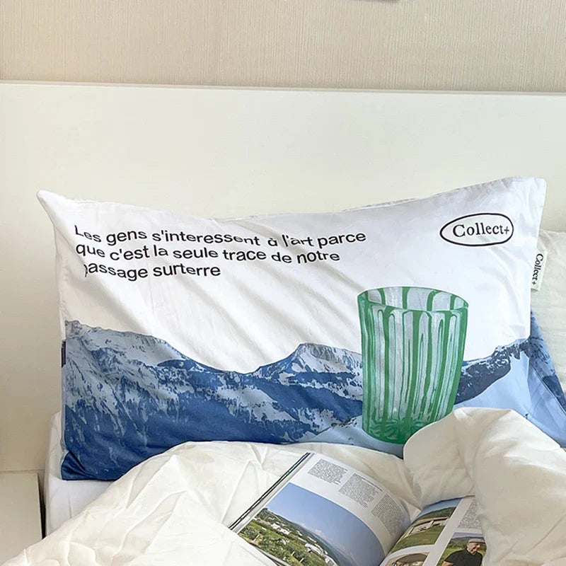 Rynx | Nordic Pillowcase Cotton Double-Sided Print Bedding Back Pillowcase Pillowcase Home Dorm Decoration