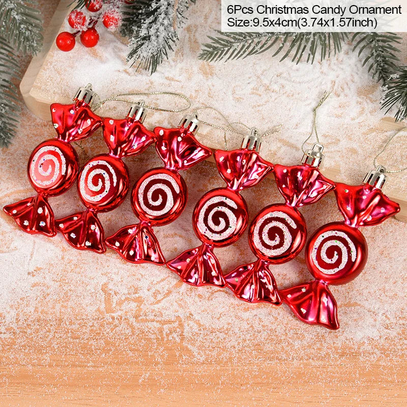 Rynx 6 pieces 6 cm transparent snow Christmas balls pendants for Christmas tree decoration clear balls hanging ornaments Xmas Navidad