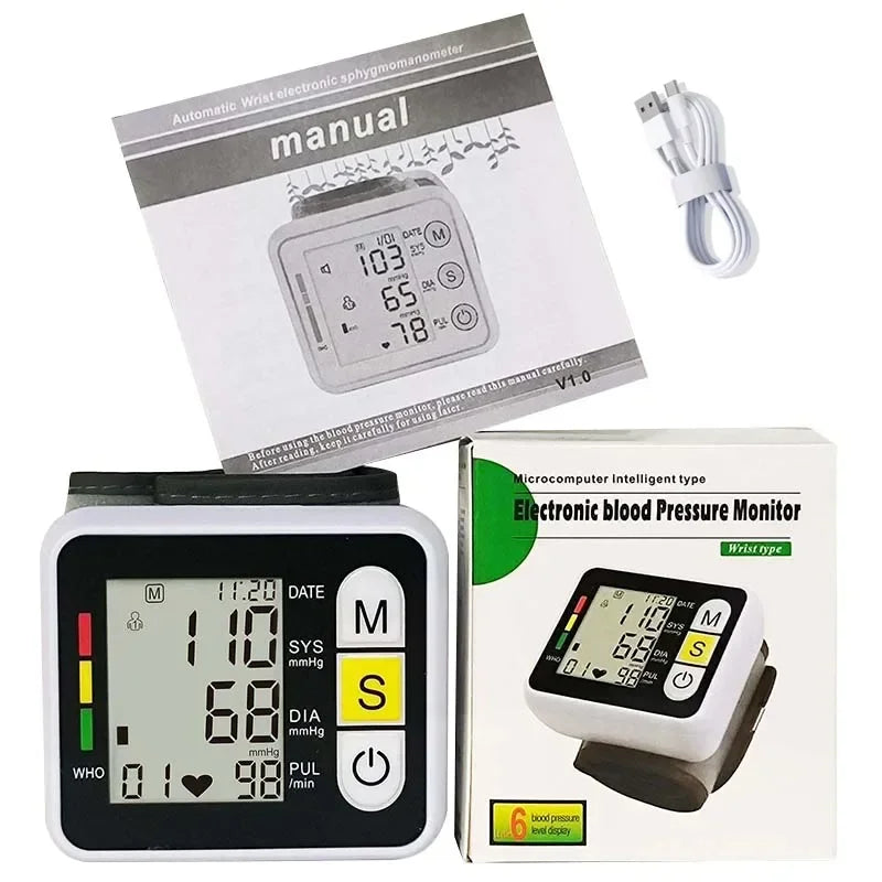 Lisslune | Digital Wrist Blood Pressure Monitor with LCD Display – PulseTrack