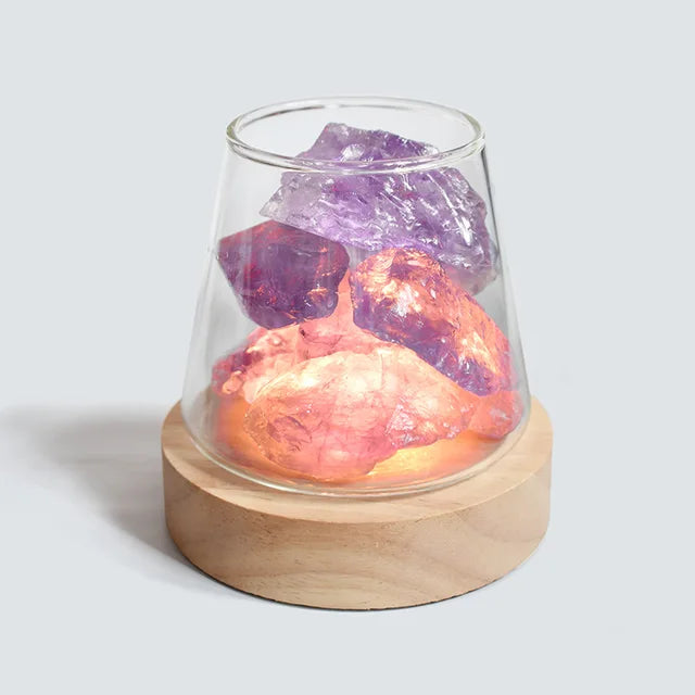 Lisslune | Himalaya Salt Lamp - Crystal Night Light & Essential Oil Diffuser