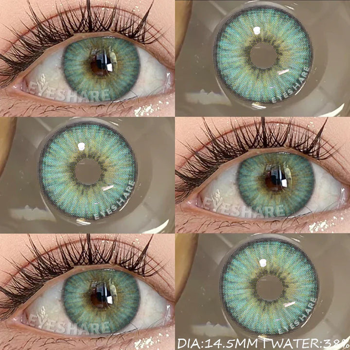 Rynx | Colored Contact Lenses for Eyes Gray Pupil Lens Fashion Blue Eye Contacts Green Lenses Brown Lenses Yearly 2 Pieces/Pair