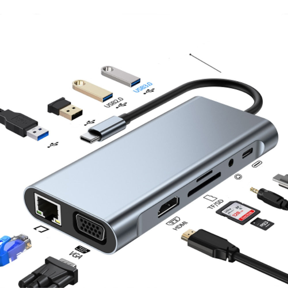 Lisslune | Thunderbolt 3 USB-C Hub with HDMI, PD, SD/TF for MacBook Air M1 and iPad Pro