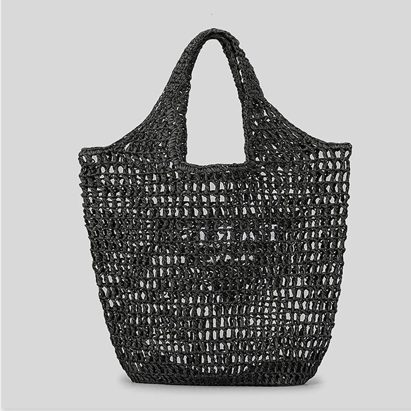 Lisslune | Net straw crochet beach bag