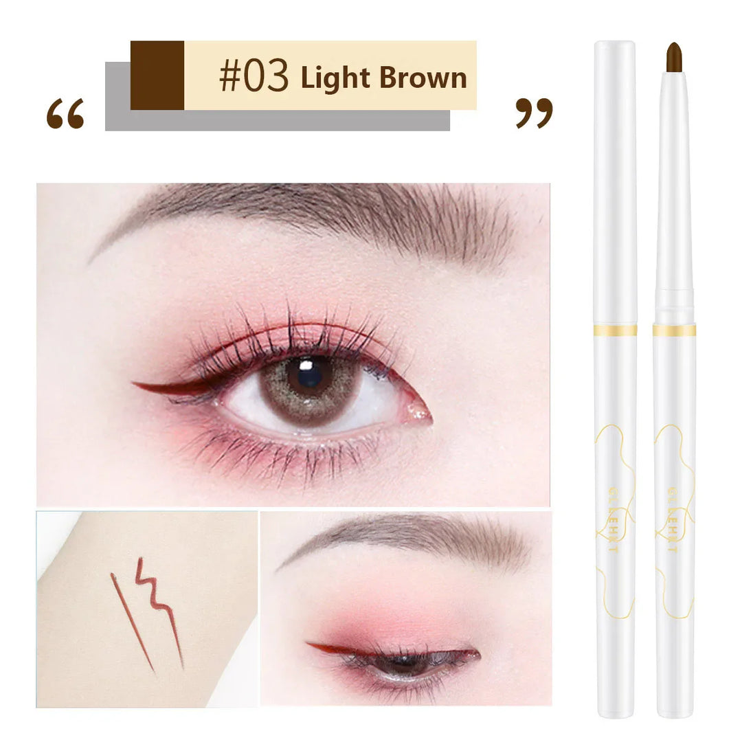 Rynx | Waterproof brown ultra-thin eyeliner gel pencil quick-drying smooth eyeliner long-lasting lower eyelid makeup pencil Korean makeup cosmetics