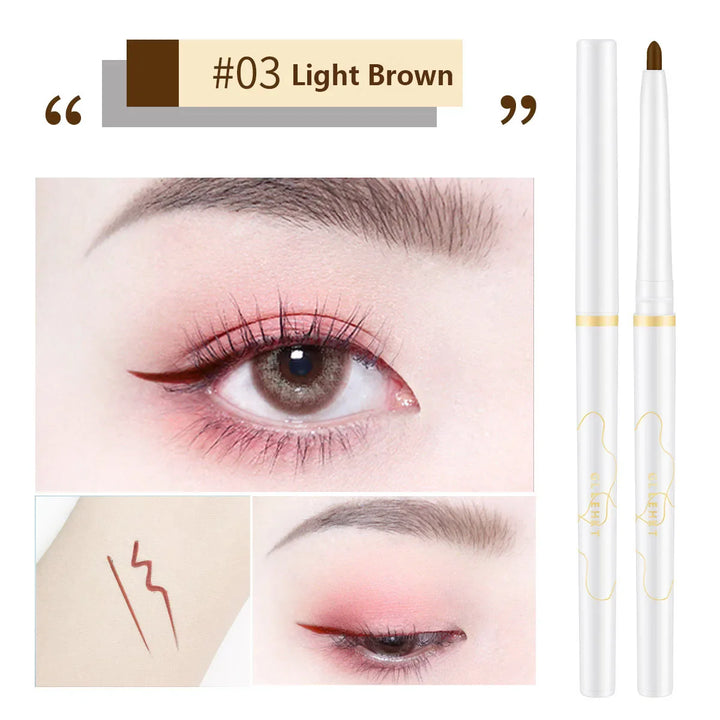 Rynx | Waterproof brown ultra-thin eyeliner gel pencil quick-drying smooth eyeliner long-lasting lower eyelid makeup pencil Korean makeup cosmetics