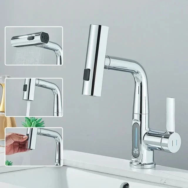 Lisslune | LUXOR - Modern digital washbasin tap