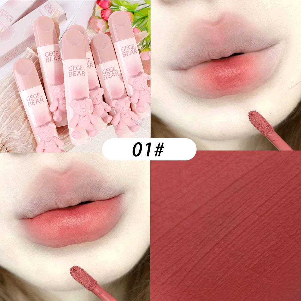 Rynx | Mattes Lip Gloss Waterproof Easy To Wear Velvet Rose Red Brown Lip Mud Nude Long-lasting Liquid Lipsticks Lip Makeup Cosmetics