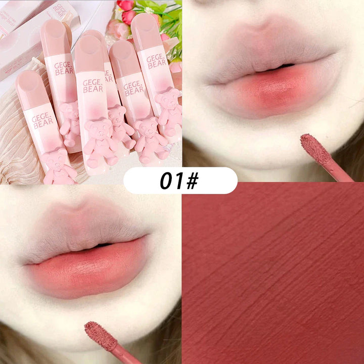 Rynx | Mattes Lip Gloss Waterproof Easy To Wear Velvet Rose Red Brown Lip Mud Nude Long-lasting Liquid Lipsticks Lip Makeup Cosmetics