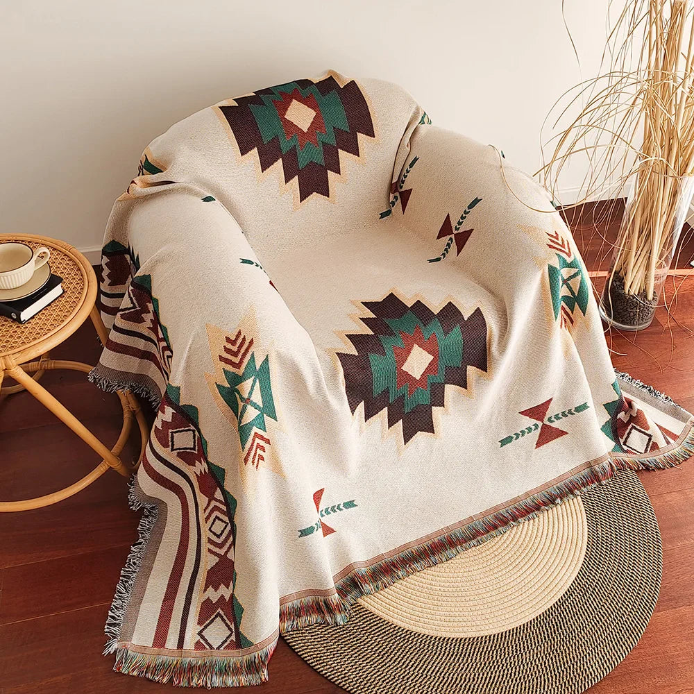 Lisslune | Geometric Woven Blanket