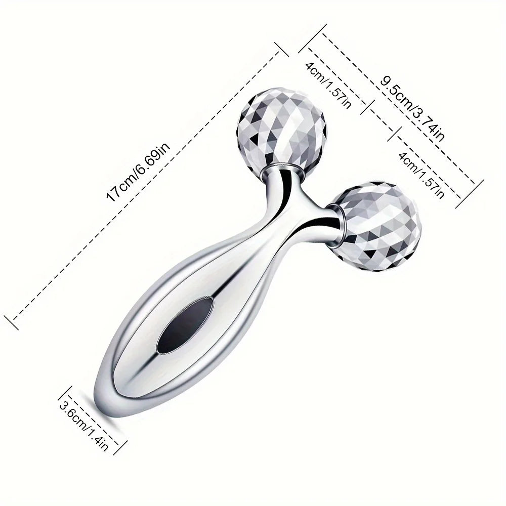 Rynx | 3D Roller Massager Face Beauty Device for Muscle Tightening & Skincare, Manual Massager for Women Men