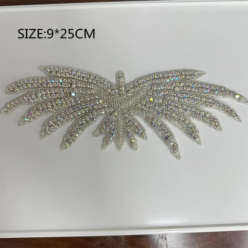 Lisslune | Shining Silver Rhinestone Flower Appliqué: Elegant Fashion Upgrade Accessory