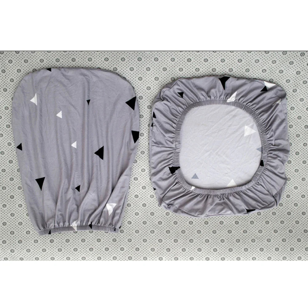 Lisslune | 2-piece Split Office Rose Chair Covers