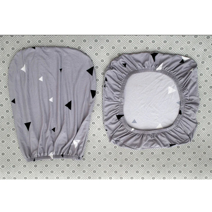 Lisslune | 2-piece Split Office Rose Chair Covers