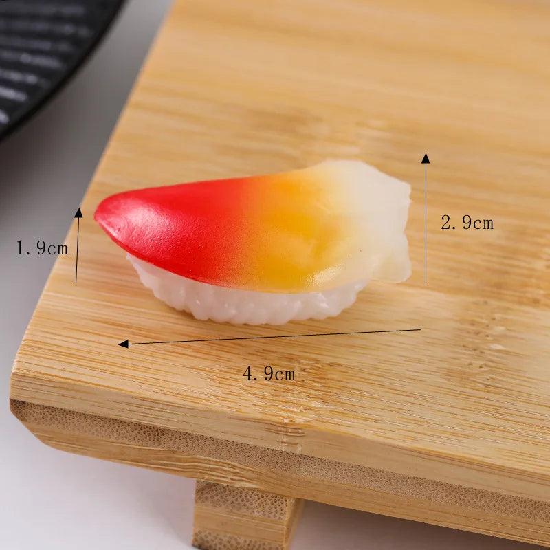 Lisslune | Realistic Artificial Sushi Set - 10pcs Decorative Japanese Rolls for Photography and Home Styling
