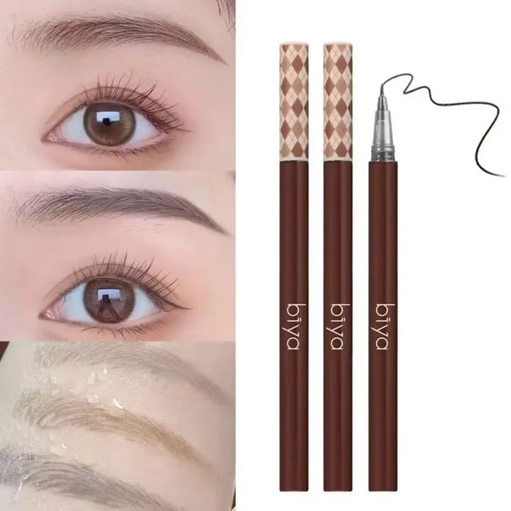 Rynx | Waterproof Liquid Eyebrow Pencil Makeup for Women Easy to Color Eyebrow Pencil 0.01MM Ultra Thin Tip Eye Makeup Cosmetics
