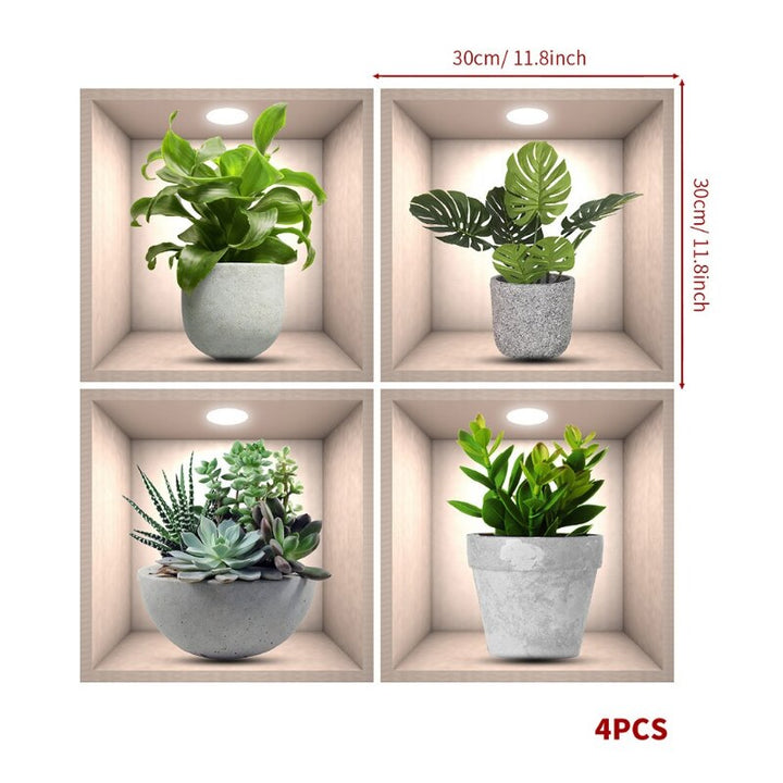 Lisslune | Wall Decorative Potted Plant Stickers