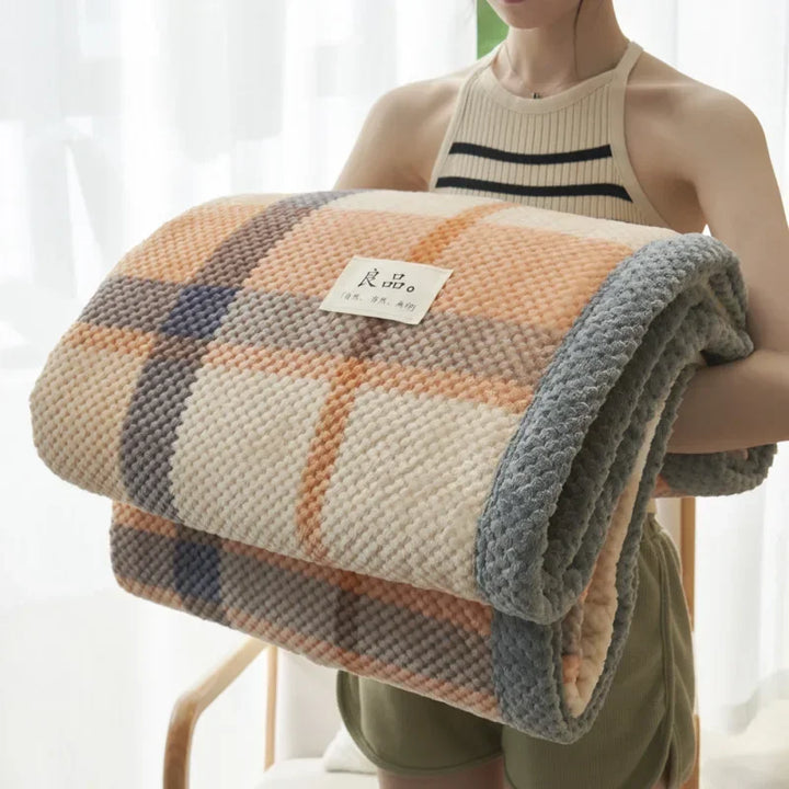 Lisslune | Plaid Knit Blanket