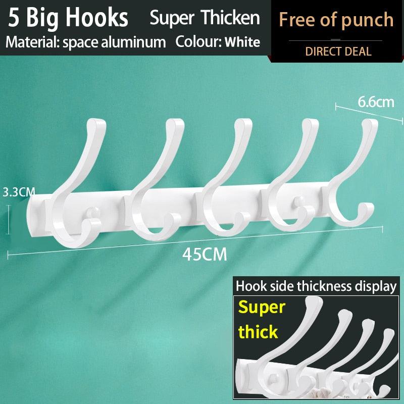 Lisslune | Space-saving Aluminum Hook Organizer: Efficient and stylish storage for any room