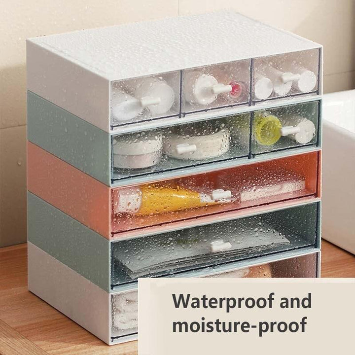 Lisslune | Slim stackable white plastic desk organizer for maximum efficiency at the workplace
