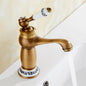 Lisslune | HeritageFlow – Vintage Bronze Faucet with Porcelain Handle