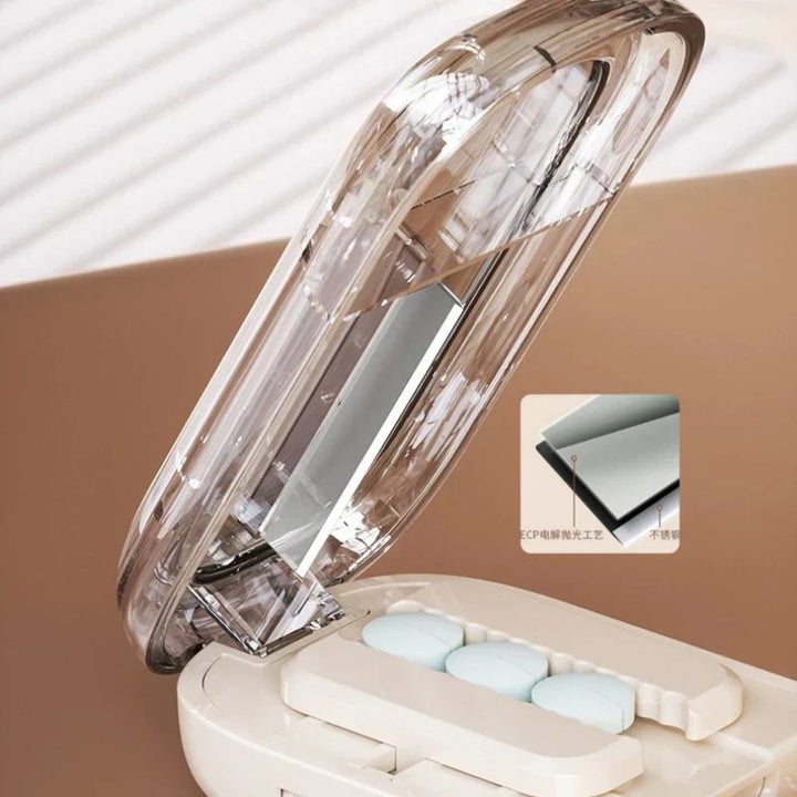 Lisslune | Pocket Size Dustproof Pill Cutter Organizer